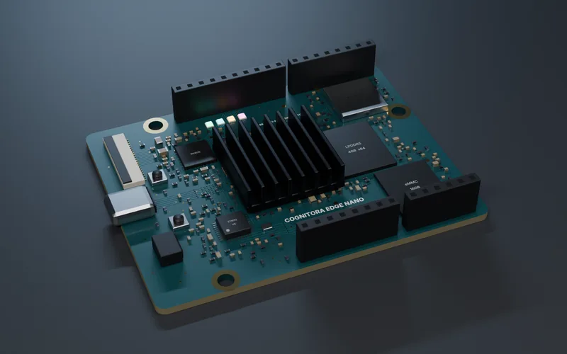 Edge Nano board with RK3588S, heatsink and expansion headers